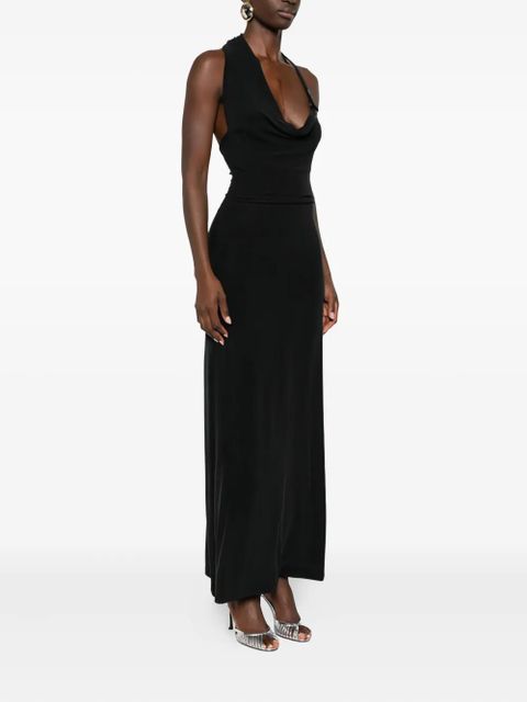 Aya Muse halterneck midi dress - Blue