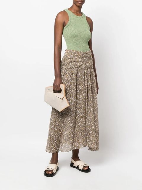 MARANT ÉTOILE graphic-print skirt - Green