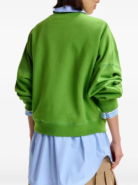 Essentiel Antwerp flower-motif sequinned sweatshirt - Green