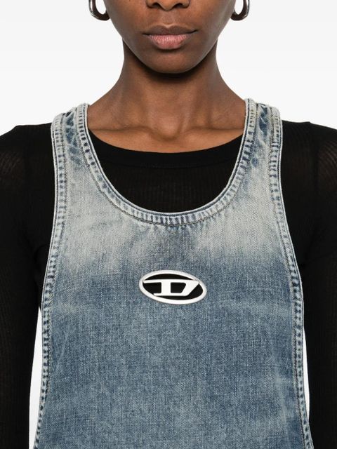 Diesel logo midi dress - Blue