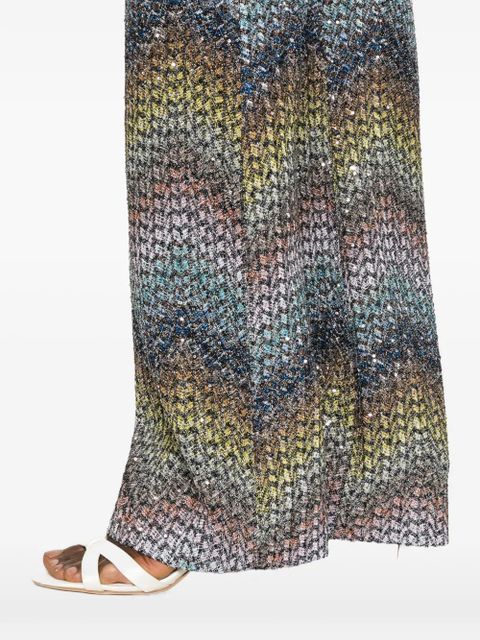 Missoni chevron-pattern trousers - Blue