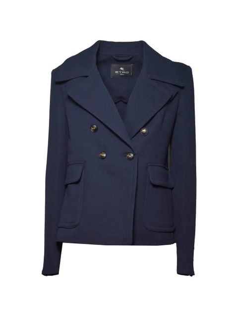 ETRO double-breasted notched-lapel jacket - Blue - zdjęcie produktu nr 1