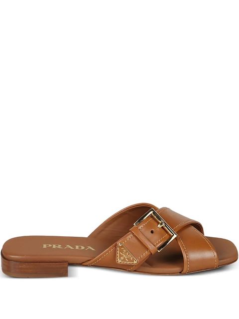 Prada buckle strap sandals - Brown - zdjęcie produktu nr 1