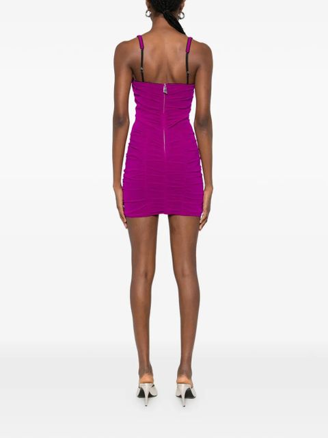 The Attico ruched mini dress - Purple