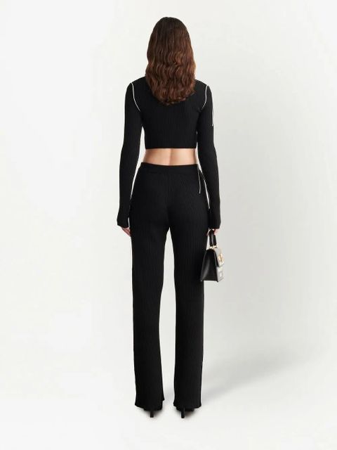 Off-White ribbed cropped cardigan - Black