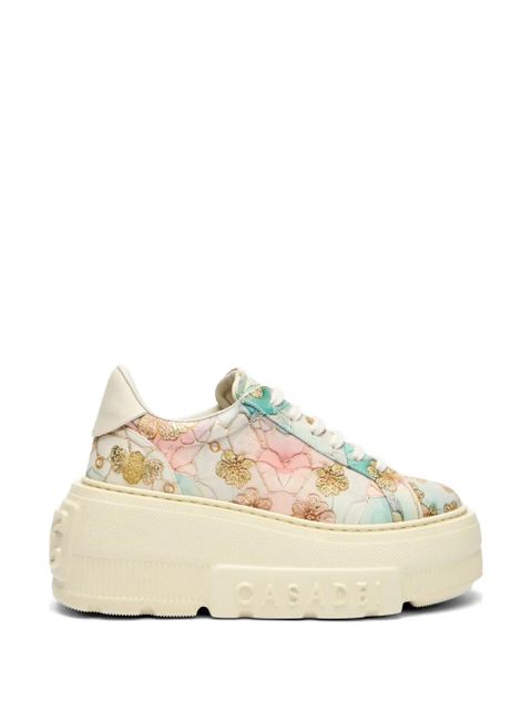 Casadei Nexus floral-detail sneakers - Neutrals - zdjęcie produktu nr 1