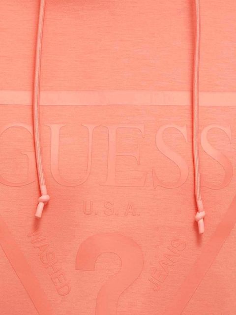 Guess bluza NEW ALISA damska kolor pomarańczowy z kapturem V2YQ08 K7UW2