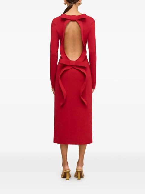 Cult Gaia Boa bow open back midi dress - Red - zdjęcie produktu nr 2