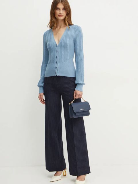 Guess kardigan LIVIA damski kolor niebieski lekki W4BR31 Z2V42