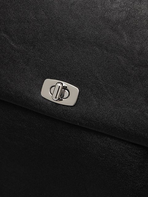 Answear.LAB plecak skórzany damski kolor czarny mały gładki - zdjęcie produktu nr 2