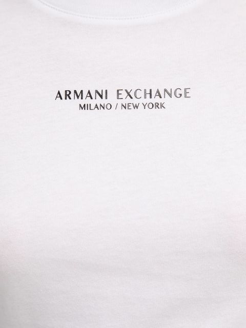 Armani Exchange t-shirt bawełniany damski kolor biały XW001455 AF10356