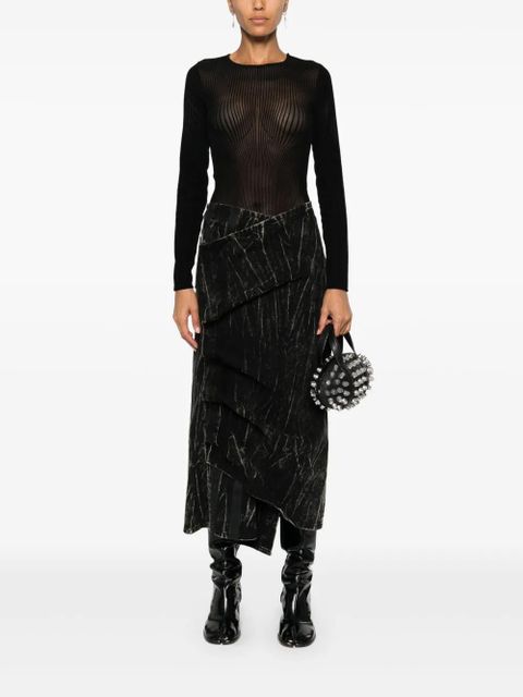 Jean Paul Gaultier The Morphing Pinstripes top - Black