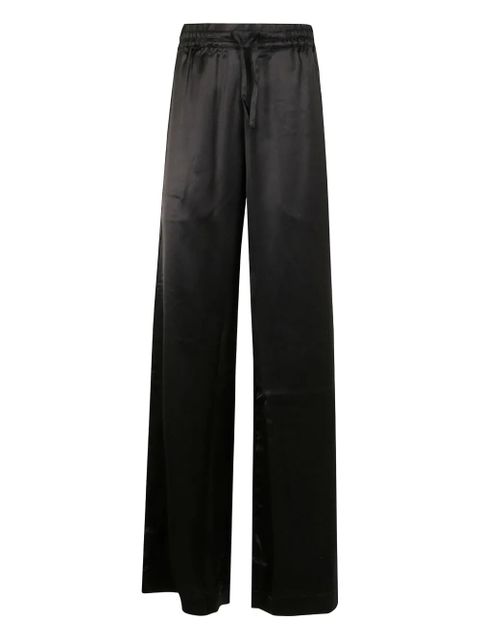 Marine Serre satin trousers - Black - zdjęcie produktu nr 1