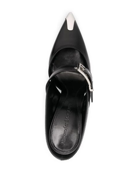 Alexander McQueen 120mm leather mules - Black