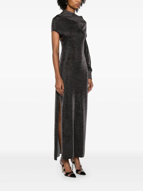 FENDI draped lurex gown - Black