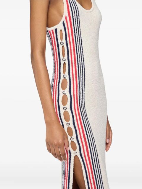 Rabanne striped sleeveless maxi dress - Neutrals