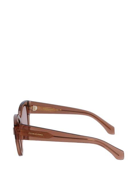 Ferragamo round-frame sunglasses - Brown