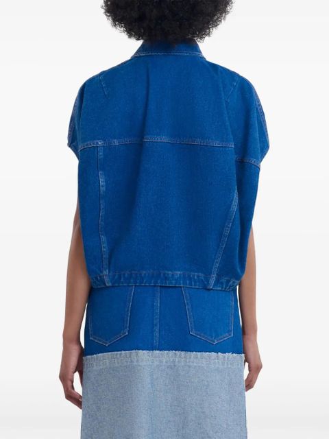 Marni short-sleeved denim jacket - Blue