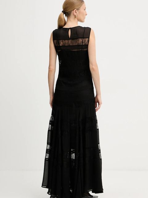 Marella sukienka kolor czarny maxi rozkloszowana 2523226012200