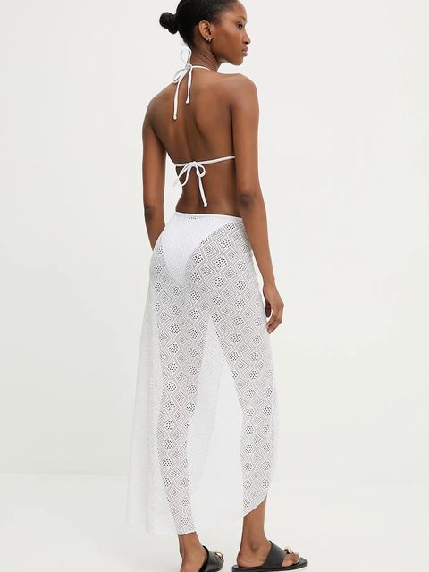 Answear.LAB dwuczęściowy strój kąpielowy i spódnica kolor biały lekko usztywniona miseczka