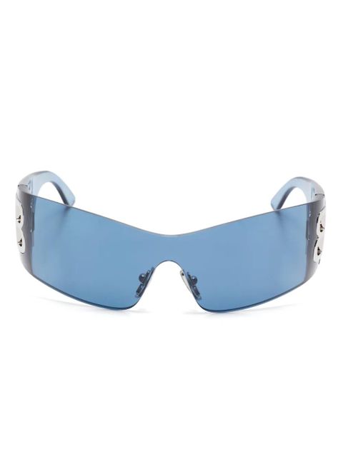 Balenciaga Eyewear wraparound-frame sunglasses - Blue - zdjęcie produktu nr 1