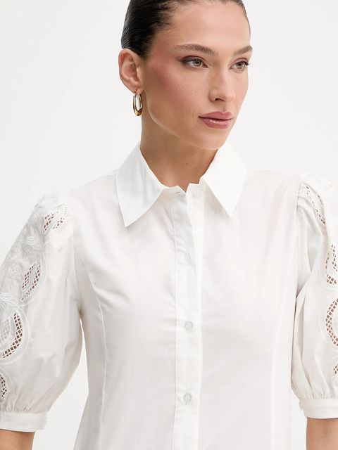 Liu Jo sukienka bawełniana kolor biały mini rozkloszowana WA5256.T4853