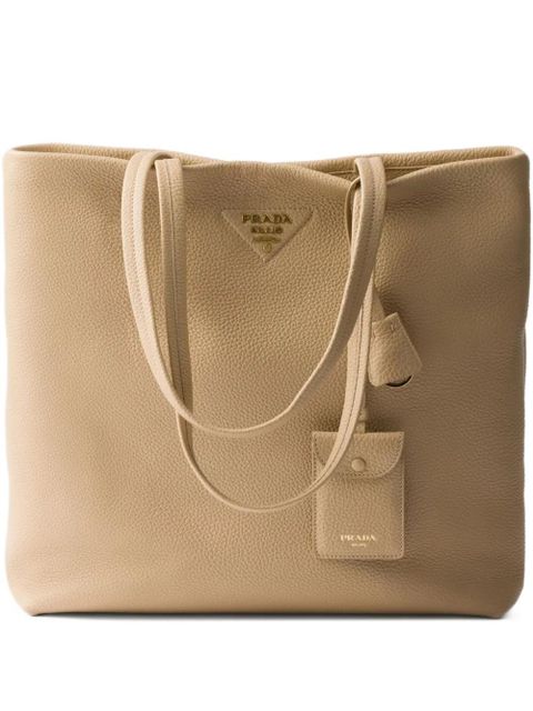Prada large leather tote bag - Neutrals - zdjęcie produktu nr 1