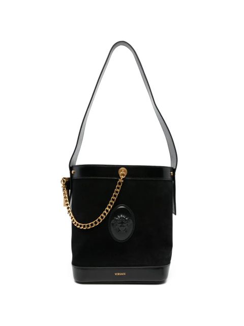 Versace chain-detail leather bucket bag - Black - zdjęcie produktu nr 1