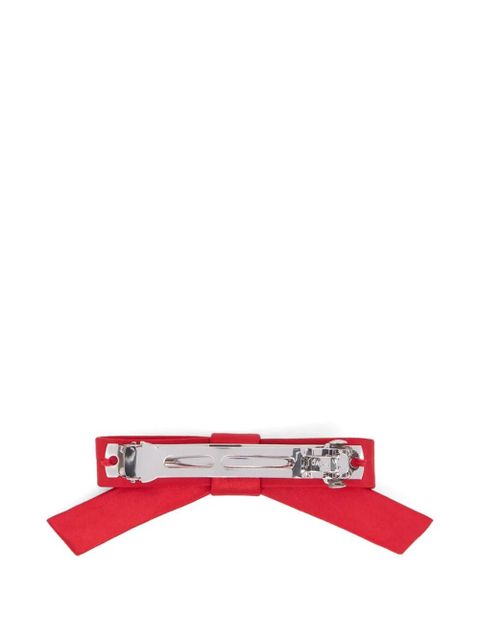 GANNI heart-studs bow-motif hair clip - Red - zdjęcie produktu nr 2
