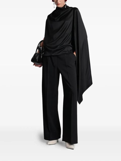Magda Butrym scarf-detail asymmetric blouse - Black - zdjęcie produktu nr 2