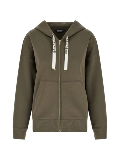 Max Mara SmmJour front zip cotton hoodie - Green - zdjęcie produktu nr 1