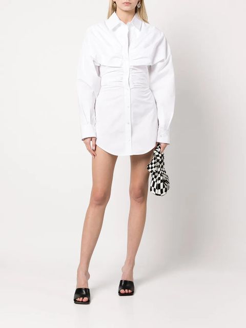 Alexander Wang ruched hourglass shirtdress - White