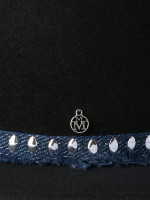 Maison Michel logo-plaque hat - Black - zdjęcie produktu nr 2