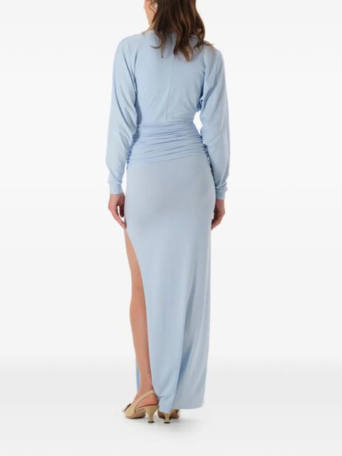 MANURÍ Mika V-neck dress - Blue
