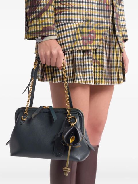 ETRO flower-shaped leather charm - Black