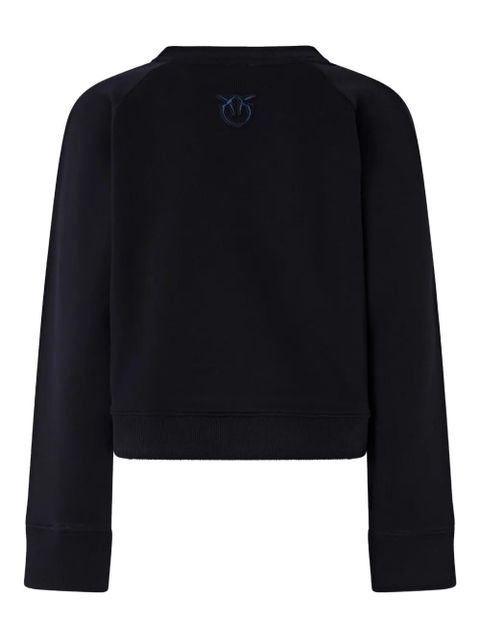 PINKO button-detailed cotton sweatshirt - Blue - zdjęcie produktu nr 2