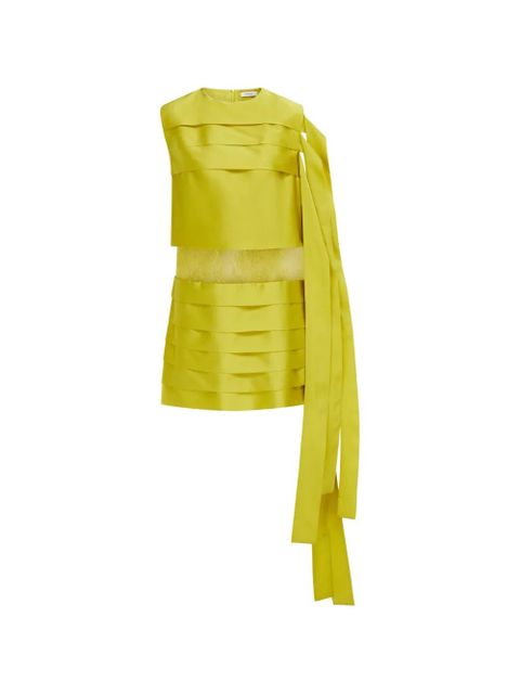 Ferragamo mini dress with lace detail - Yellow - zdjęcie produktu nr 1