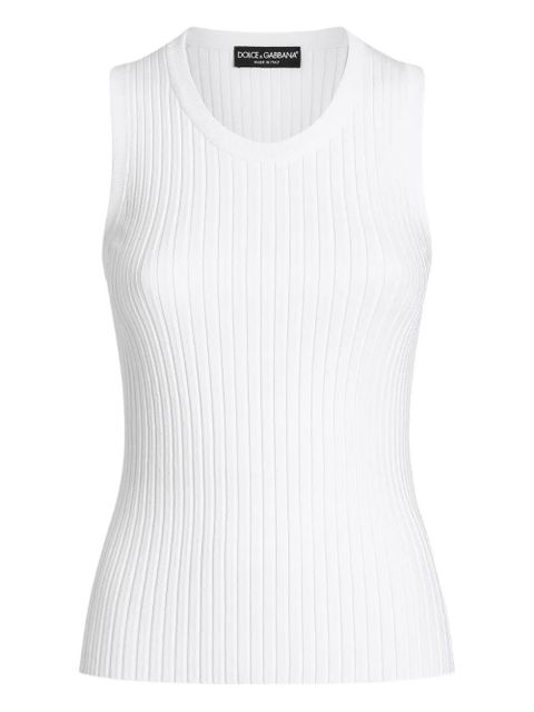 Dolce & Gabbana ribbed top - White - zdjęcie produktu nr 1
