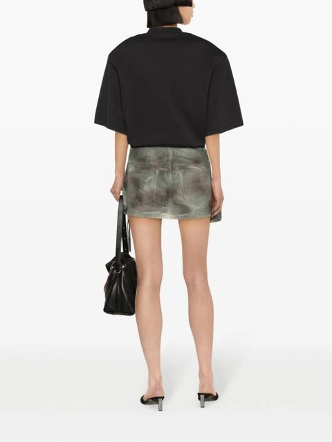 The Attico Fay camouflage-pattern cargo miniskirt - Green