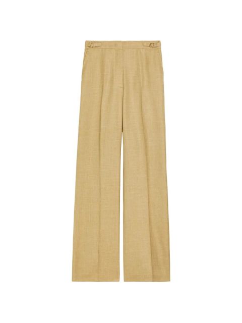 Gabriela Hearst buckle-detail pleated trousers - Neutrals - zdjęcie produktu nr 1