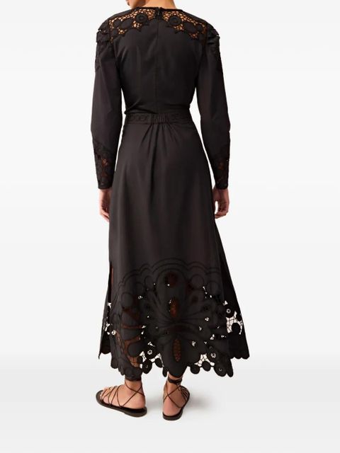 Marie Oliver Eugenia lace midi skirt - Black