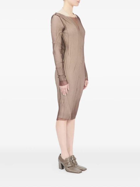 MM6 Maison Margiela ribbed buttoned cardigan dress - Neutrals - zdjęcie produktu nr 2