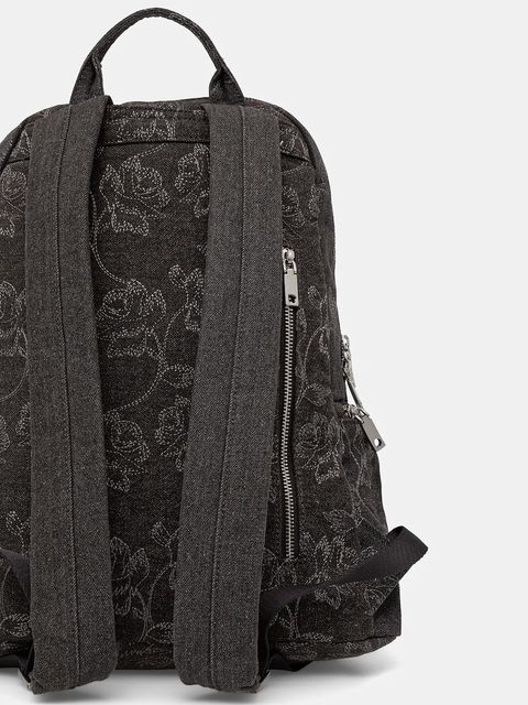 Desigual plecak WHISKEY EMBROIDERY 0 damski kolor szary duży z aplikacją 25WAKD07