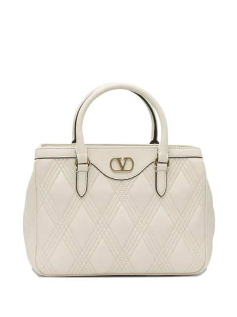 Valentino Garavani v-logo quilted shoulder bag - Neutrals - zdjęcie produktu nr 1