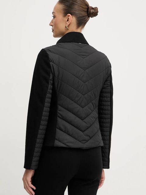 BOSS kurtka z domieszką wełny kolor czarny przejściowa 50555564