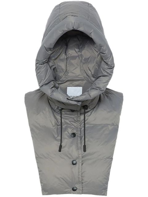 Yves Salomon padded-hood water-repellent bib - Grey - zdjęcie produktu nr 1