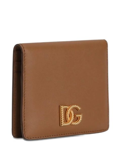 Dolce & Gabbana calfskin wallet with DG logo - Neutrals