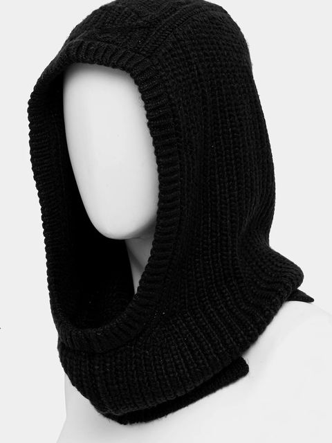 UGG kaptur z domieszką wełny CABLE kolor czarny 102740 - zdjęcie produktu nr 2