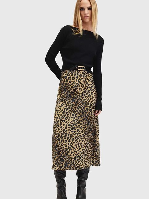 AllSaints sukienka i sweter HERA kolor czarny midi prosta W322DA - zdjęcie produktu nr 1