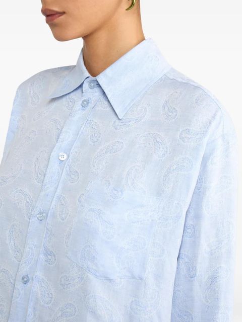 ETRO paisley jacquard shirt - Blue